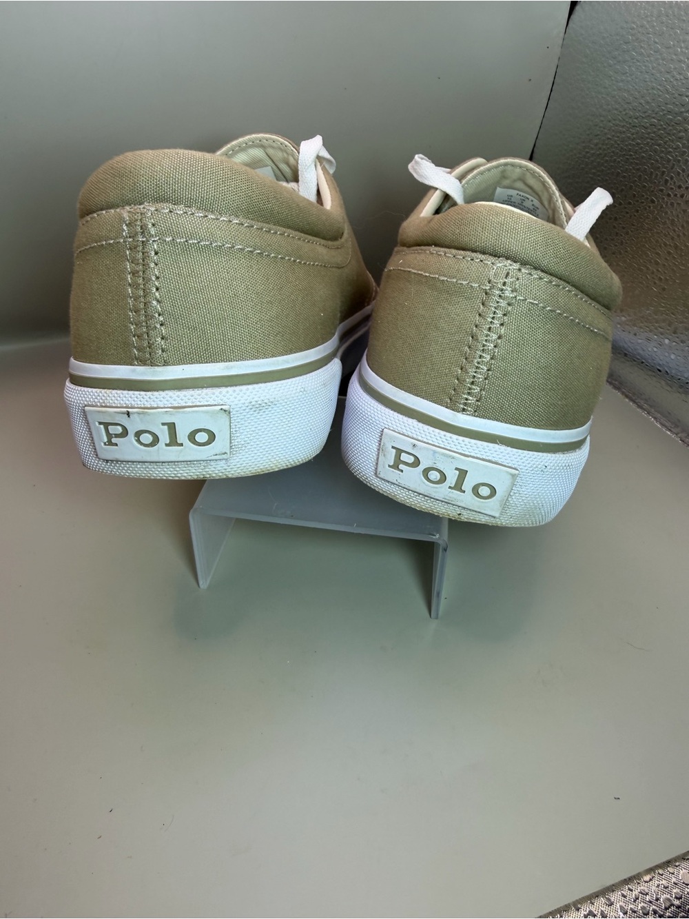 Polo Ralph Lauren Faxon X Tan Canvas Sneakers Mens 10 Casual Shoes - Picture 6 of 11